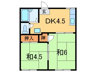 秀明ハイツ Ⅰの物件間取画像